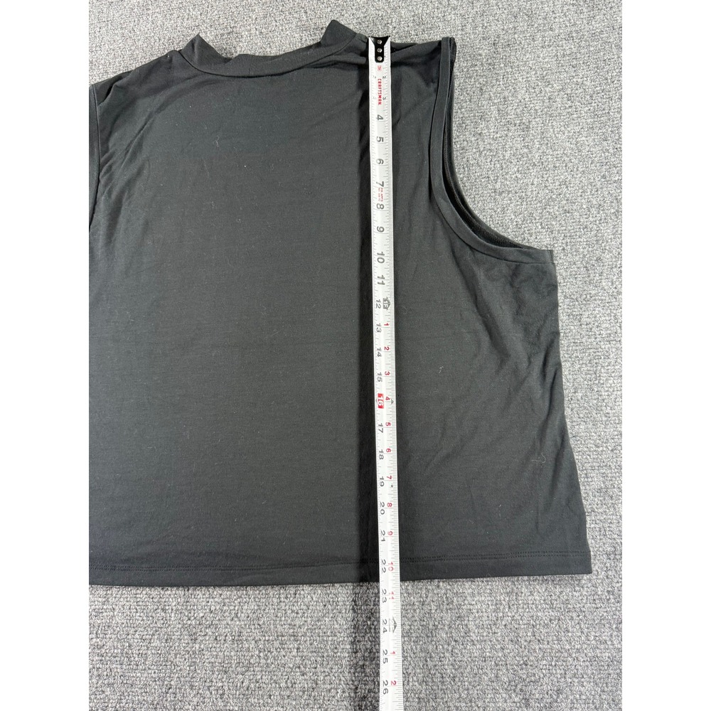 Disney Mickey‎ Mouse Holographic Iridescent Crop Muscle Tank Top Black 2X - Picture 6 of 6